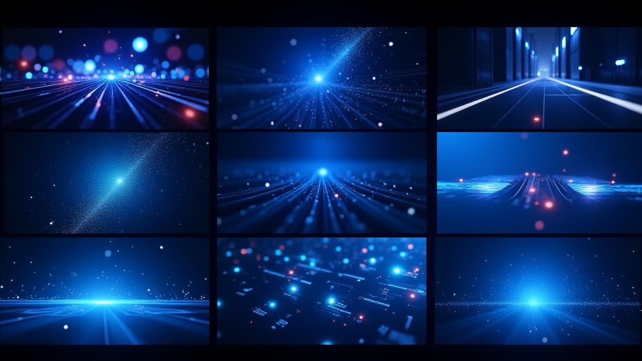 Montage aus 3D-Animationen und Motion Graphics